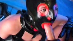 Kinky couple with a latex fetish gets down and dirty on camera