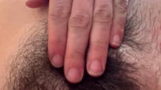 Amateur close up hairy pussy PinkClit