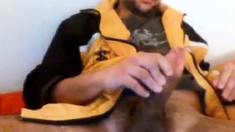 Str8 Danish Guy Cums on Paper Towel with Monstercock