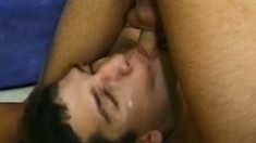 Latino stud sticks a dick in his mouth before receiving it deep in his anal hole